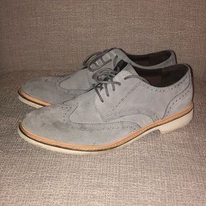 Grey Cole Haan Suede Oxfords